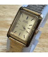 VTG Bulova Accutron Quartz Watch Women Gold Tone Rectangle Stretch ~Part... - $31.01 CAD