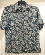 Silk Icon Men&#39;s Size Medium 100% Silk Short Sleeve Tropical Shirt  - £21.63 GBP