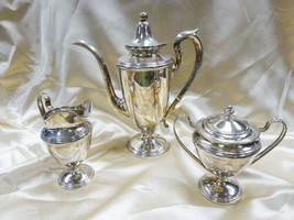 Antique Weidlich 3pc Sterling Silver Coffee &amp; Tea Set - £1,016.00 GBP