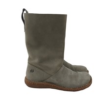 Born Boots Soft Suede Nubuck Leather Gray Women MidCalf Sz 8 - $55.17