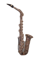 Vintage Christmas Saxophone plated Musical instrument theme Tree Ornament - £19.54 GBP