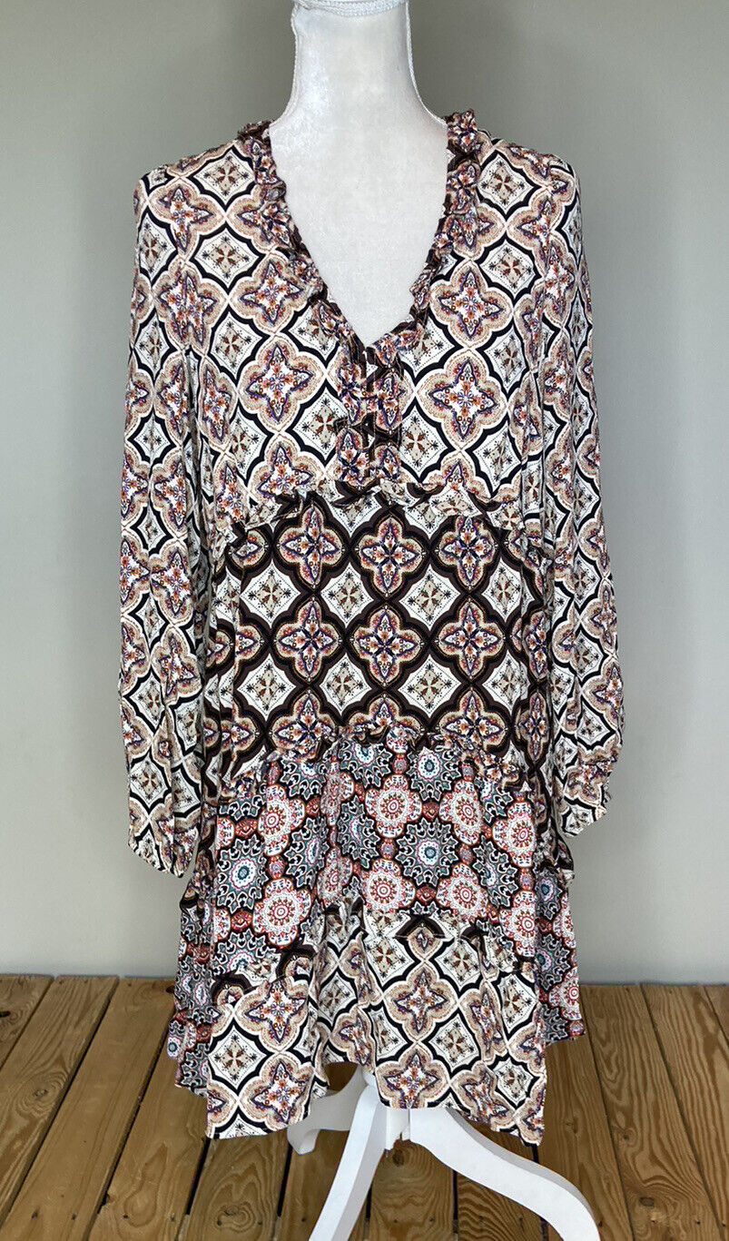 Primary image for Anthropologie NWT $148 women’s Patterned dress Size S Multicolor A3