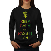 Keep Calm Weed Pot Rasta Jumper On Rasta Smoke Women Sweatshirt - £14.93 GBP