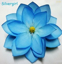 OOAK Colorful Hair Clip Blue Flower - $5.99