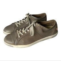 Softinos By Fly London Washed Taupe Leather Fashion Sneakers Size 42(US 11-11.5) - £49.91 GBP