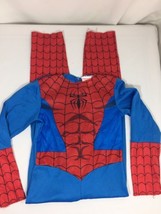 Marvel Kids Spider Man Costume Size 4-6 Long Sleeve 100% Polyester Bin77#24 - £12.43 GBP