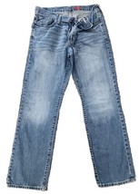 APT 9 Denim Mens 34 X 34 Straight Fit Jeans Blue Zipper Button - £9.84 GBP