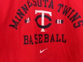  MINNESOTA TWINS Authentic MLB Red T-Shirt 100% Cotton Size Adult (M) NW... - $8.17