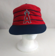 Vintage Anaheim Angels Striped Pillbox Stadium Giveaway Baseball Hat Cap - £15.24 GBP