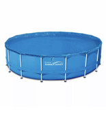 16-22 ft Ring Pool &amp; Metal Frame Swimming Pool Cover Durable Cubierta de... - $1,587.49 MXN