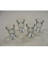 Vintage Lot of 4 Libbey Tall Shot Glasses 1oz Clear 1-d - $19.79