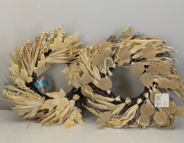HOME BY RITE AID Harvest Raffia Wreath Autumn Door/Wall Decor Ornament L... - €84,26 EUR