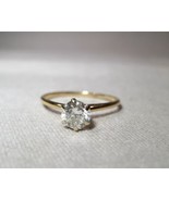 Vintage 14K Solitaire Engagement Ring Size 8 1/4 K190 - £2,130.38 GBP