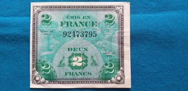 2 Francs FLAG FRANCE 1944 VF - $51.00