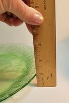 Jeanette Green Uranium Serving Platter Poinsettia Pattern 10.5" Long image 6