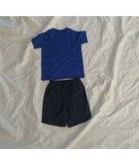 Spotted Zebra Boy&#39;s Short Sleeve &amp; Drawstring Shorts 2pc Set Blue Size S... - £13.80 GBP