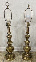 Vintage Pair Of Stiffel Brass MCM Lamps Beautiful Working Condition - £234.02 GBP