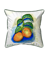 Betsy Drake Two Oranges Large Indoor Outdoor Pillow 18x18 - £46.73 GBP