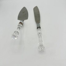 Cake Knife &amp; Server Acrylic Stainless Steel Faux Crystal Handle Wedding ... - $7.99