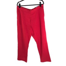 Karen Scott Womens Pants Pull On Knit Lounge Comfy Stretch Red XL - £14.85 GBP