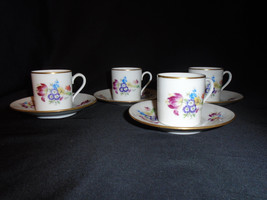 Rosenthal Selb Germany Hand Painted Demitasse Cups and Saucers Vintage 1... - $34.65