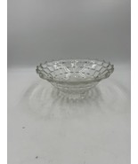 Vintage 10&quot; Indiana Glass Whitehall Cubist Clear Glass 3 Toed Bowl - $12.20