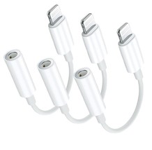 Apple MFi Certified 3 Pack Lightning   3.5mm Headphone Aux Audio Jack Ad... - $5.39 CAD