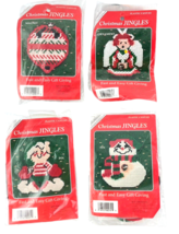 Christmas Plastic Canvas Needlepoint Lot of 4 Kits Angel Snowman Ornamen... - $21.33