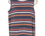 Banana Republic Womens Tank Top Size Large Multicolor Striped Scoop Neck - $14.55