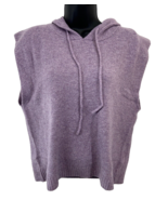 Fate Knit Hooded Pullover Vest Purple Sleeveless Sweater Women’s Size S NWT - $33.24