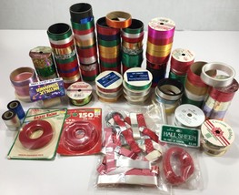 Vintage Assorted Christmas Wrapping Ribbon Collection For Crafting &amp; Dec... - $19.95