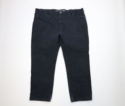 Duluth Trading Co Mens 46x30 Distressed Relaxed Fit Flex Firehose Pants Black - £35.65 GBP