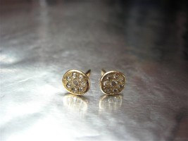 Gold diamond earrings. 14k yellow gold earrings with 0.16ct&#39; Diamonds. UNIQUE ha - £627.33 GBP