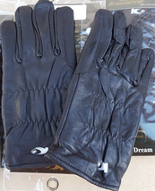 Kampro ~ Men&#39;s Size Large ~ Black ~ Sheepskin Leather ~ Lined Riding Gloves - £17.93 GBP