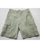 Woolrich Cargo Shorts Men 36 Green Cotton Medium Wash Regular Fit Utilit... - $651.08 MXN