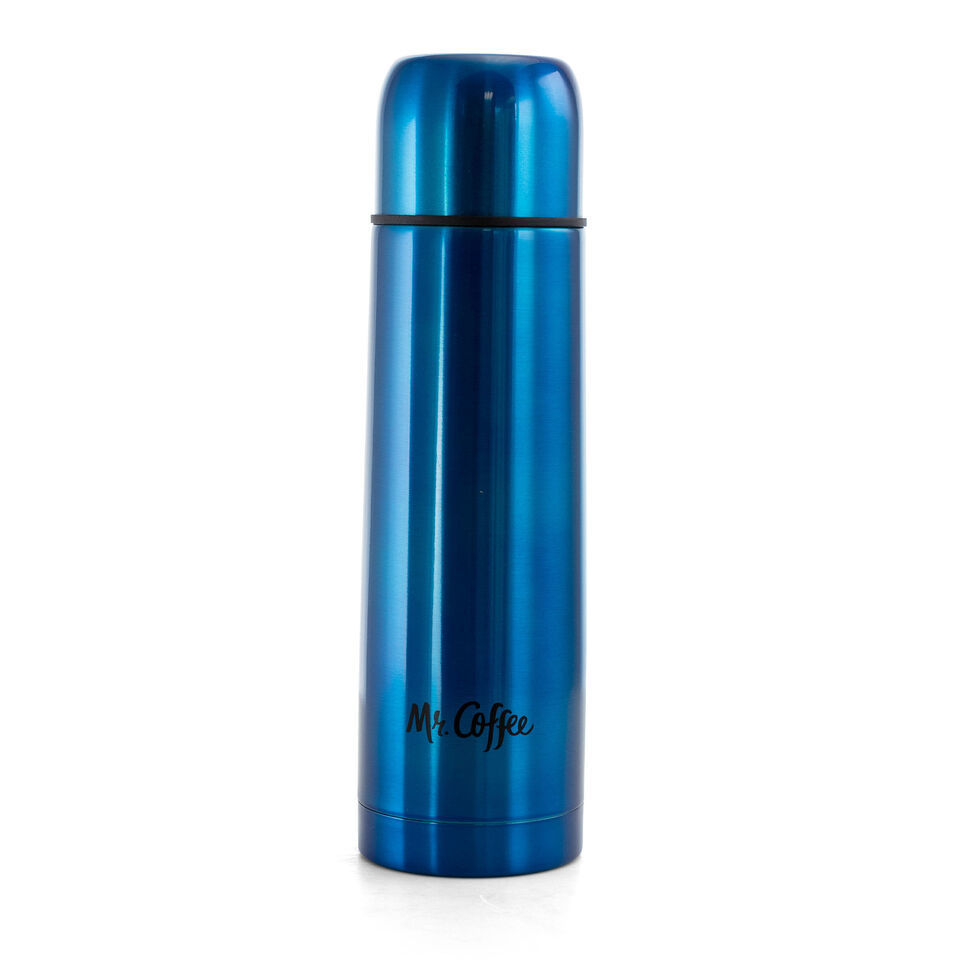 Mr. Coffee Javelin 16 Ounce Stainless Steel Travel Thermal Bottle in Blue
