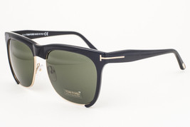 Tom Ford Thea Shiny Black / Green Sunglasses TF366 01G 57mm - £171.09 GBP