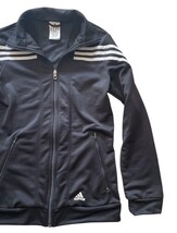 Adidas Women’s Track Jacket Black 3-Stripe Full Zip Climalite NWOT image 4
