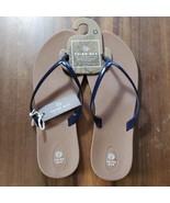 Third Oak Flip Flops Size 11 NWT Sandals Navy Blue Tan USA Recycled Recy... - £14.13 GBP