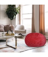 Red Faux Fur Bean Bag Chair 3ft - Cozy Lounger for Kids &amp; Adults - $2,387.54 MXN
