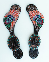 Western Riding Cowboy Boots Leather Spur Straps Tack  74M8852 - $26.72