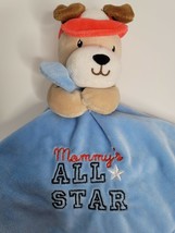 OKIE DOKIE Blue Mommy's All Star Rattle Infant Security Lovey Blanket 15" X 15" - $12.99