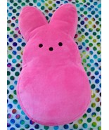 Just Born Peeps Bright Pink Bunny 18&quot; Plush Easter Stuffed Animal Rabbit... - £15.79 GBP