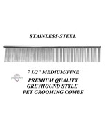 PRO STAINLESS STEEL PET 7.5” MEDIUM-FINE GREYHOUND Style COMB Dog Cat Gr... - $245.93 MXN