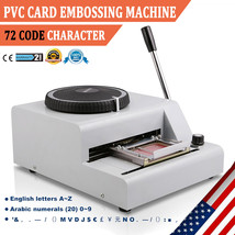 Manual Embossing Machine 72 Characters Printer Card Credit Id Vip Pvc St... - £190.35 GBP