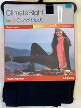 Cuddl Duds Climate Right Leggings Base Layer Plush Warmth XL Black NIP - $26.63 CAD