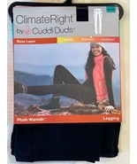 Cuddl Duds Climate Right Leggings Base Layer Plush Warmth XL Black NIP - $26.63 CAD