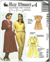 McCalls Sewing Pattern 5820 Jumpsuit Dress Misses Size 14-16 - £7.29 GBP
