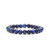Blue Kyanite Cat Eye Gems Round Beads Healing Stone Bracelet - $543.72 MXN