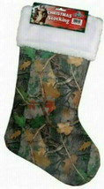 Camo Christmas Stocking 20&quot; Camouflage Hunting Rustic Cabin Lake Rivers Edge - £19.68 GBP